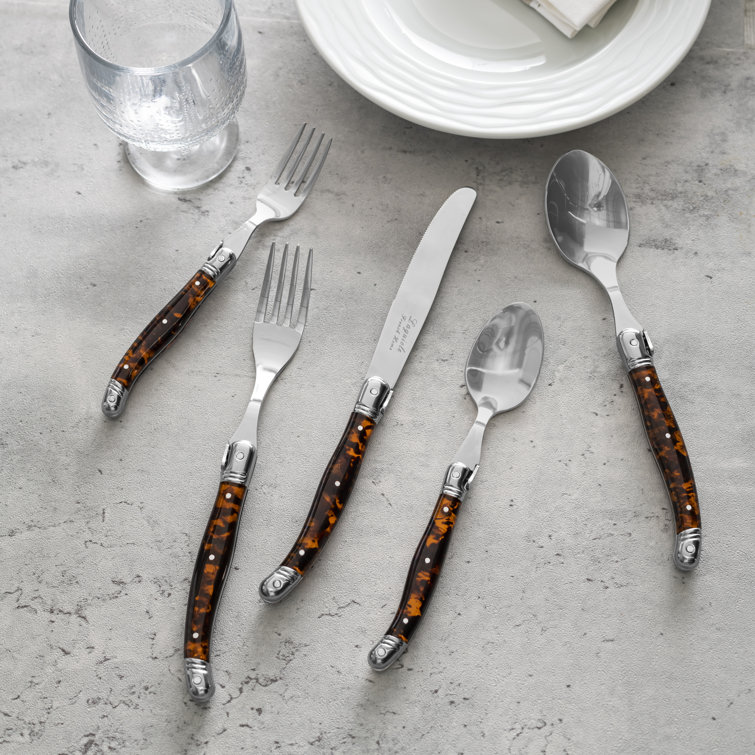 French Home French Home Laguiole Connoisseur 20-Piece 18/10 Stainless-Steel Flatware Set With Handles (Set of 20)