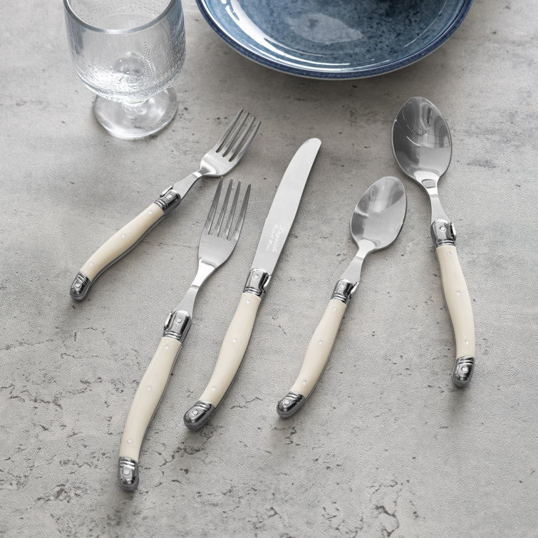 French Home French Home Laguiole Connoisseur 20-Piece 18/10 Stainless-Steel Flatware Set With Handles (Set of 20)