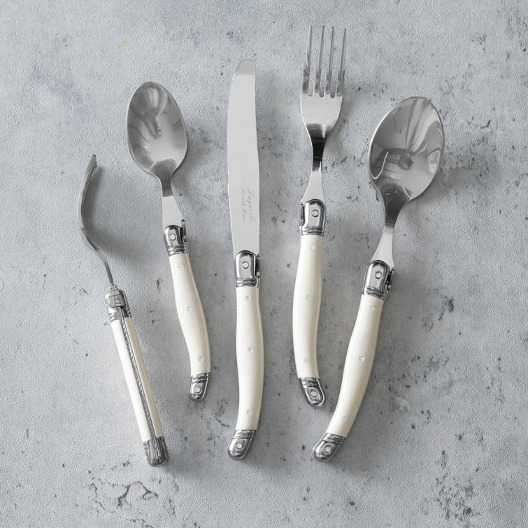 French Home French Home Laguiole Connoisseur 20-Piece 18/10 Stainless-Steel Flatware Set With Handles (Set of 20)