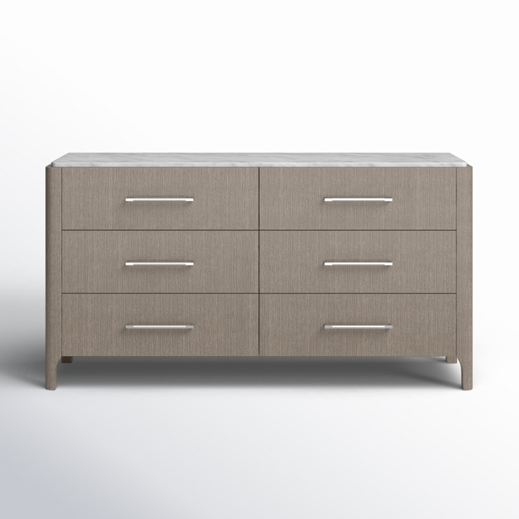 Modern Soren Double Dresser with Dovetail Drawers in White