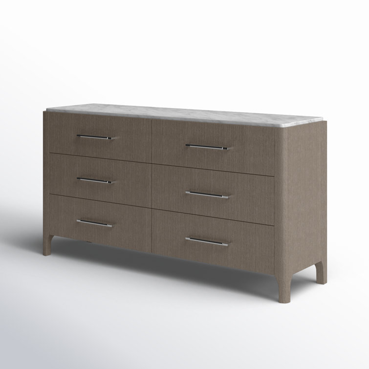 Modern Soren Double Dresser with Dovetail Drawers in White