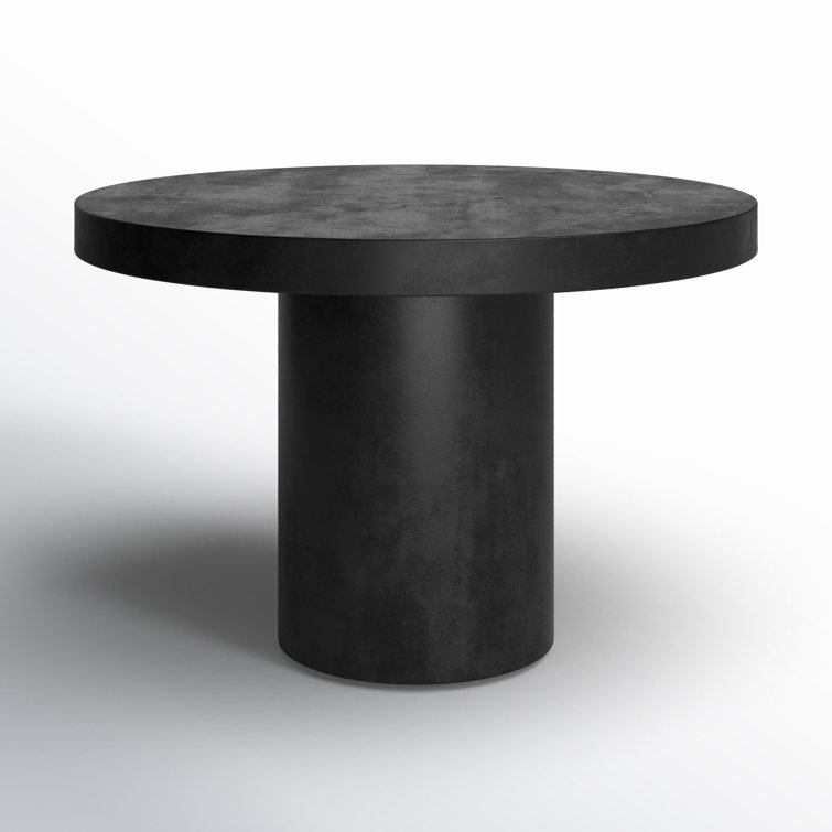 Cassius Black Concrete Round Formal Dining Table
