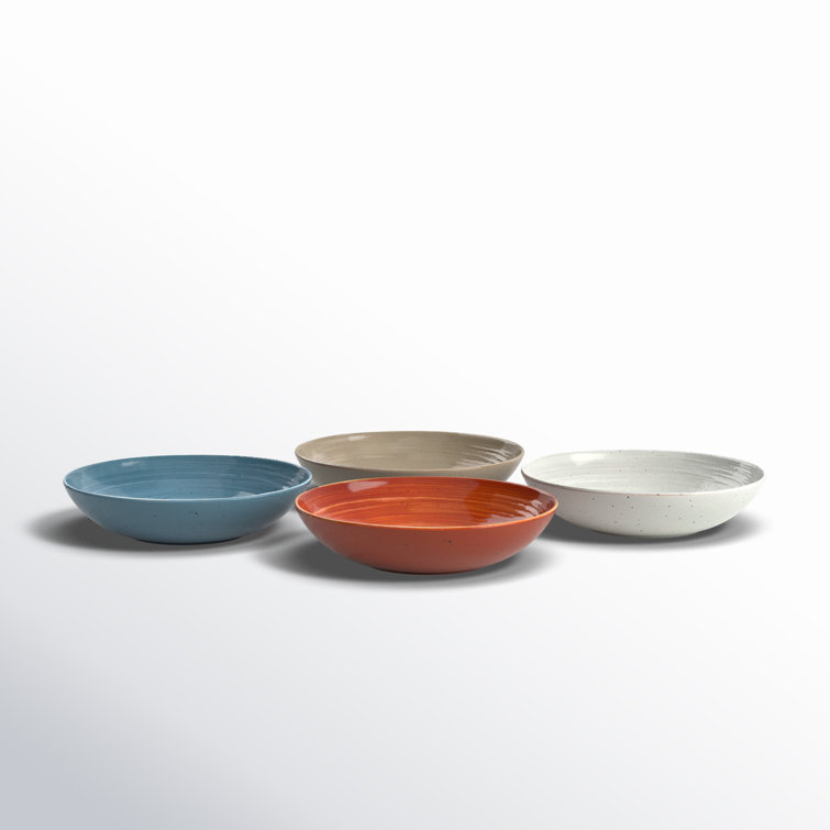 Sango Colorful Ceramic Soup Bowls Set of Four