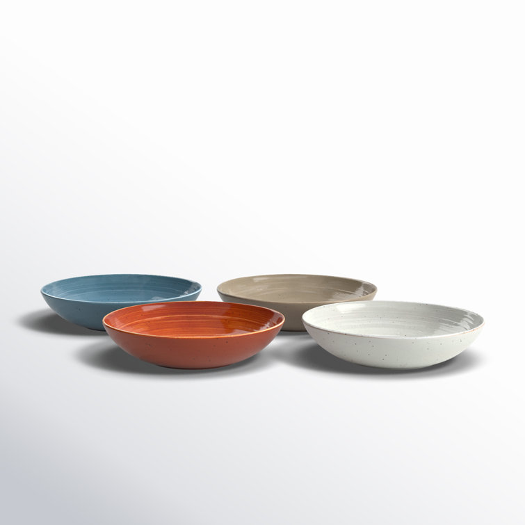 Sango Colorful Ceramic Soup Bowls Set of Four