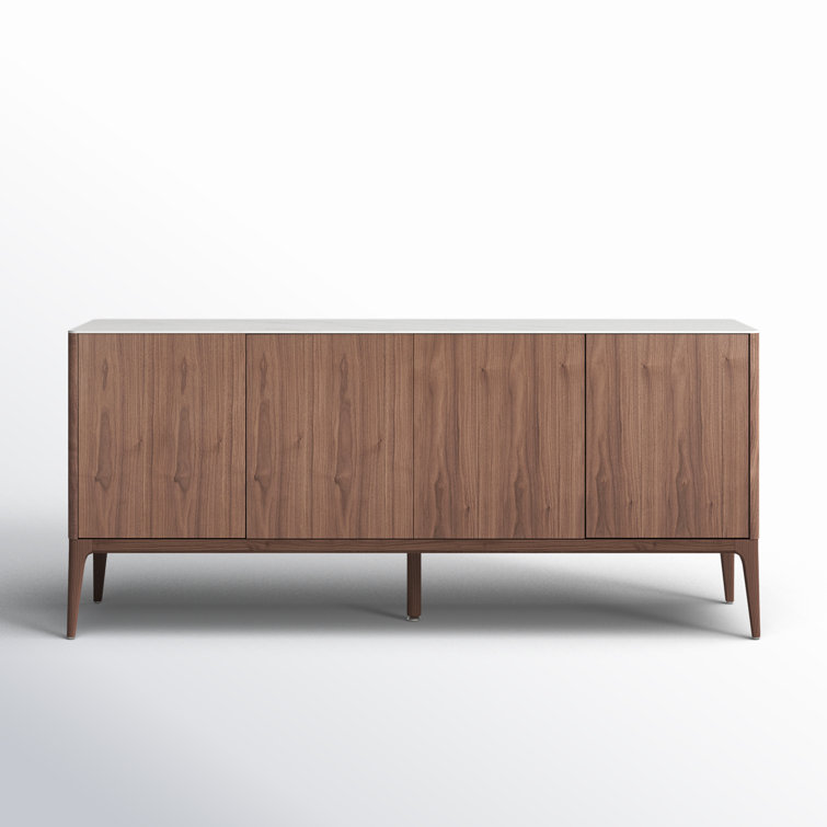 Kraig 70'' Walnut and Ceramic Modern Sideboard
