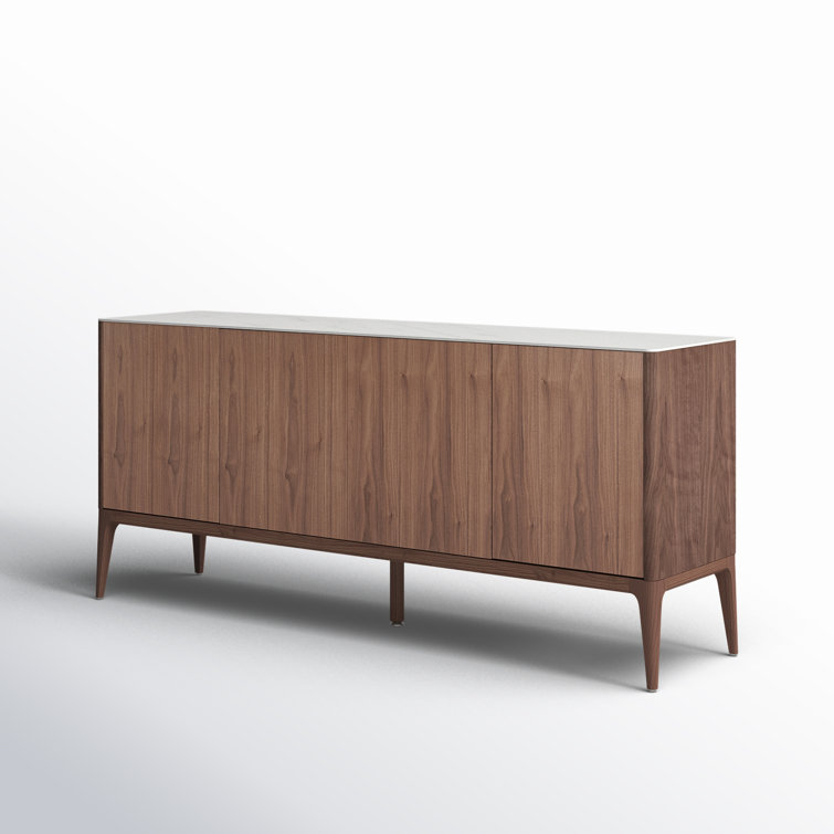 Kraig 70'' Walnut and Ceramic Modern Sideboard