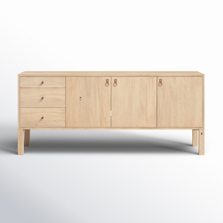 Isador Contemporary 74'' Brown Solid Poplar Sideboard