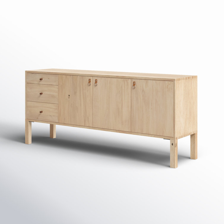 Isador Contemporary 74'' Brown Solid Poplar Sideboard