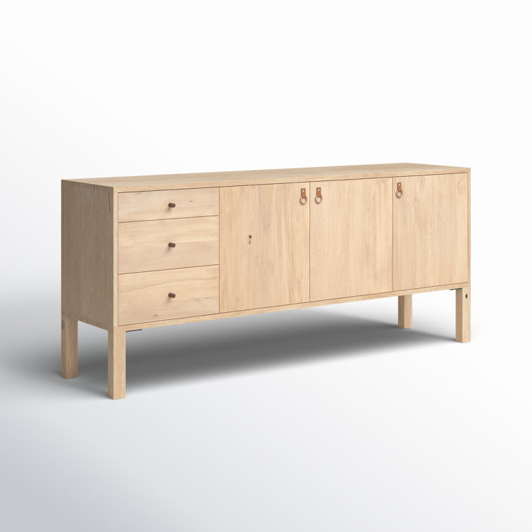 Isador Contemporary 74'' Brown Solid Poplar Sideboard