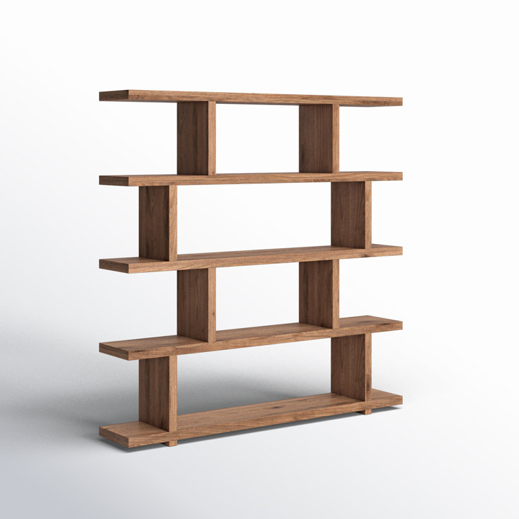 Miri Large 63'' Walnut Veneer Mid-Century Modern Bookcase