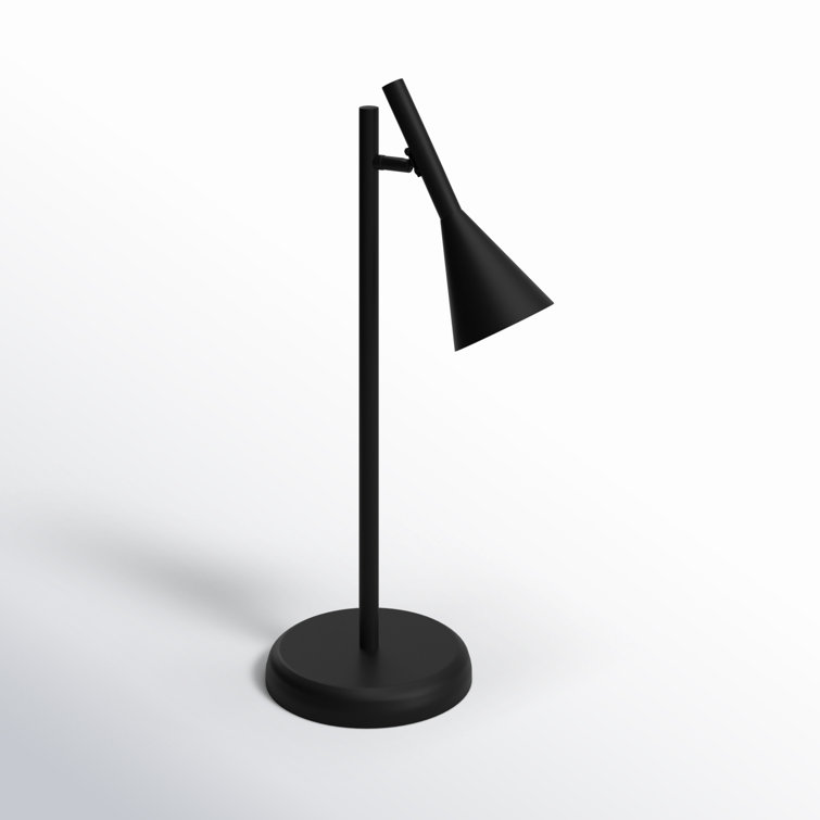Adjustable Black Metal Cone Desk Lamp