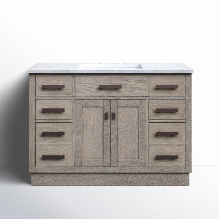 Chestnut 48" Rustic Oak Single Bathroom Vanity