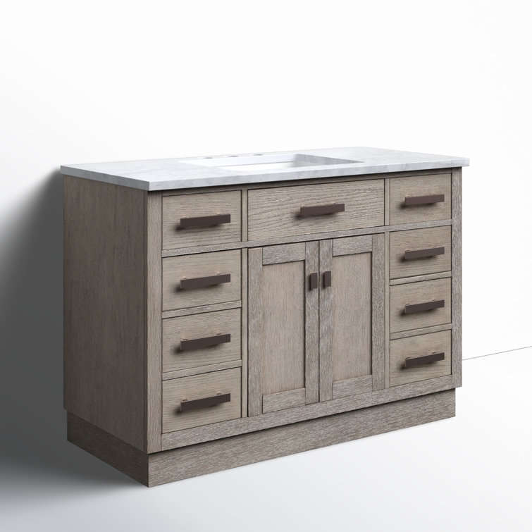 Chestnut 48" Rustic Oak Single Bathroom Vanity