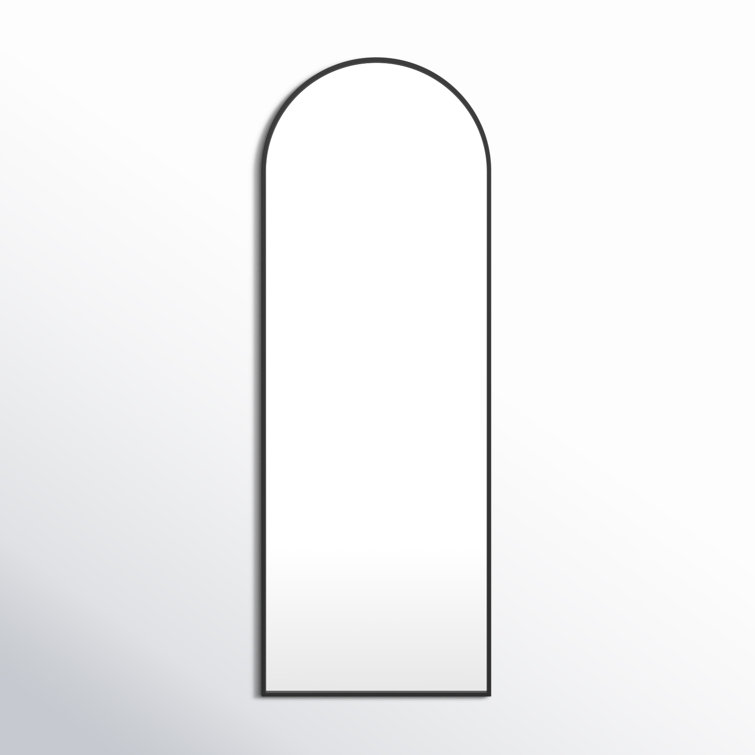 Kira 67" Black Metal Framed Full Length Arch Mirror