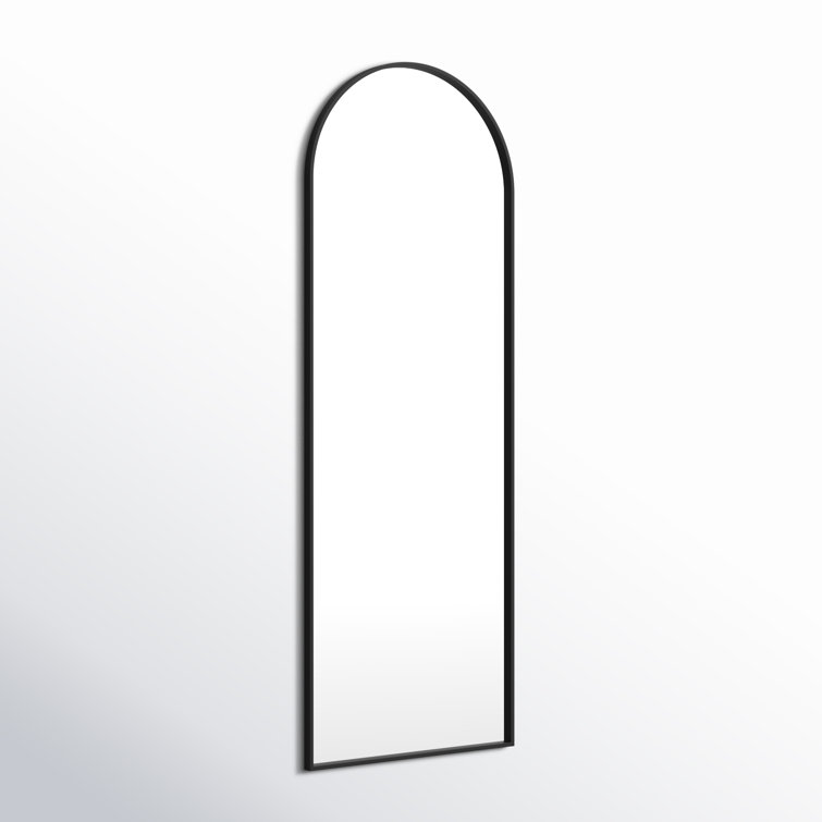Kira 67" Black Metal Framed Full Length Arch Mirror