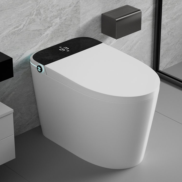 White High Efficiency Dual Flush Smart Toilet with Heated Seat