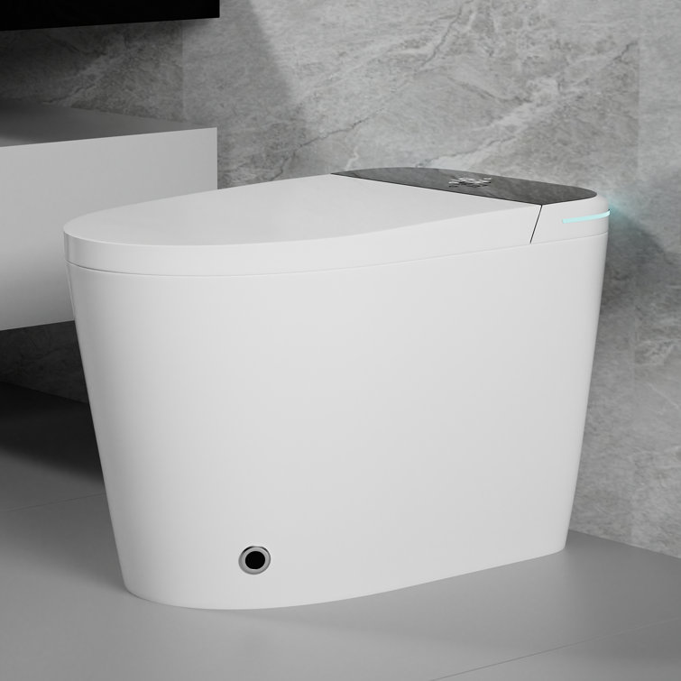 White High Efficiency Dual Flush Smart Toilet with Heated Seat