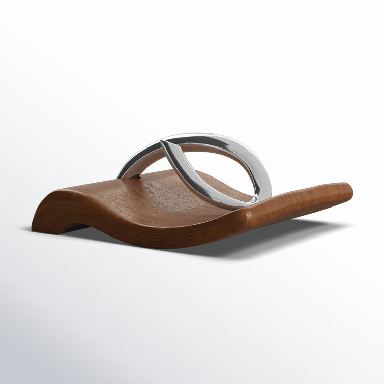 Acacia Wood and Stainless Steel Napkin Holder