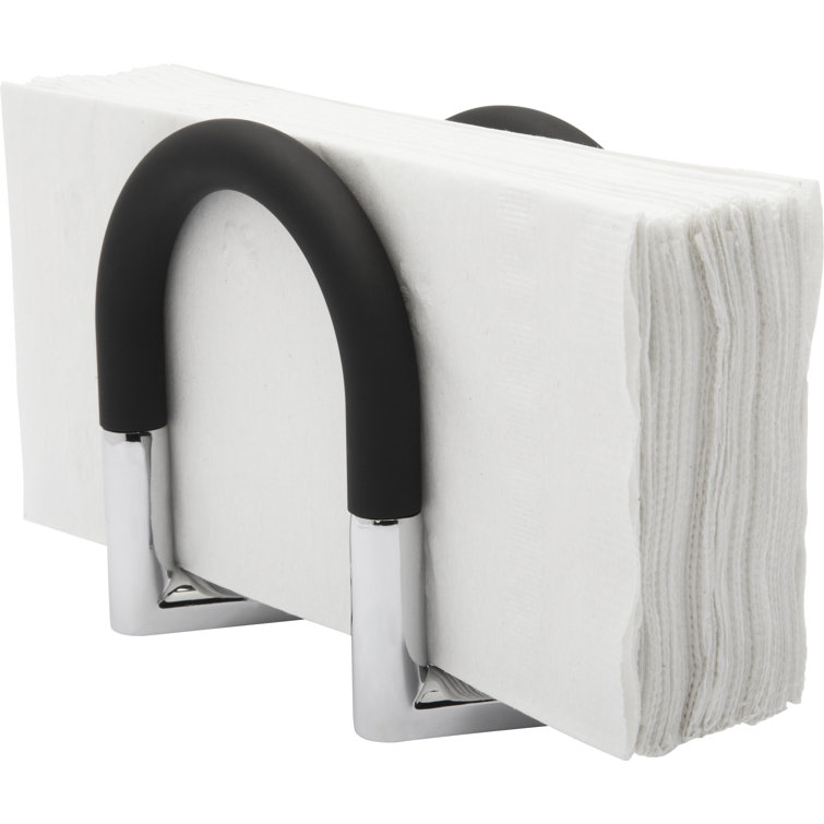 Black and Nickel Swivel Adjustable Metal Napkin Holder