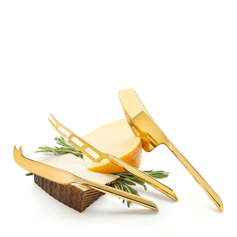 Belmont Cheese Knives in Gold Set of 3