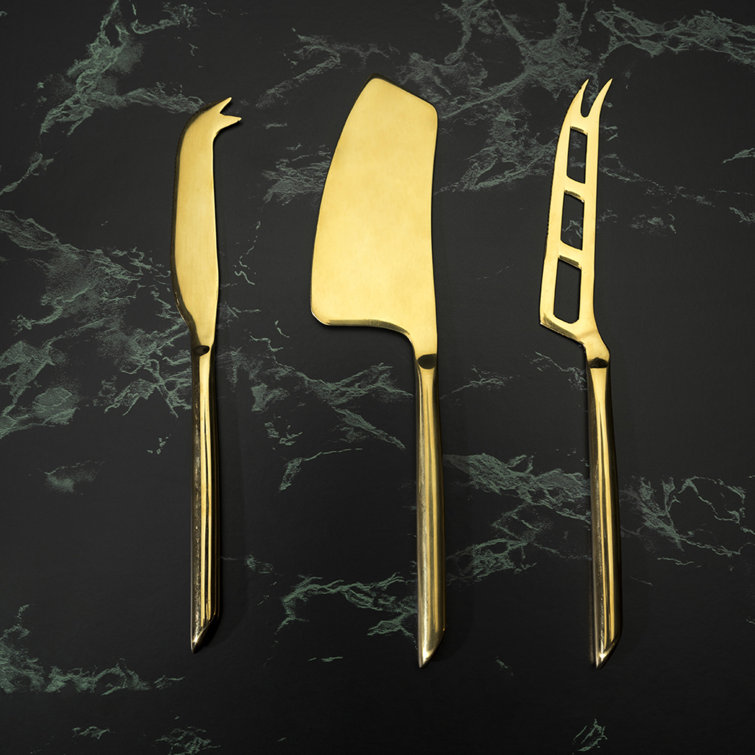 Belmont Cheese Knives in Gold Set of 3
