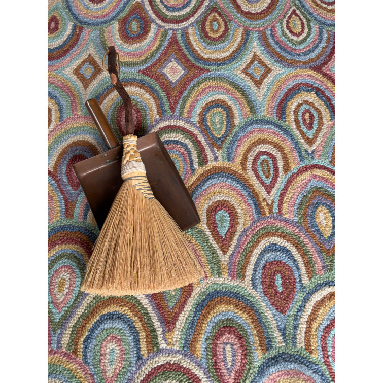 Hand-Tufted Multicolor Wool Rectangular Area Rug 2' x 3'