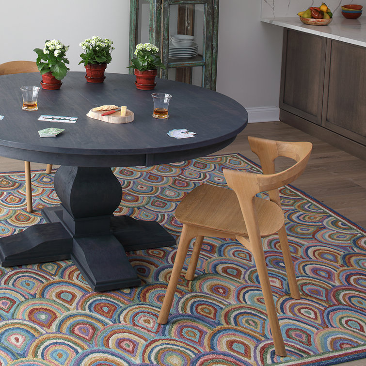 Hand-Tufted Multicolor Wool Rectangular Area Rug 2' x 3'