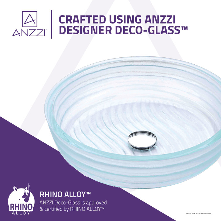 Lustrous Translucent Crystal Glass Circular Vessel Sink