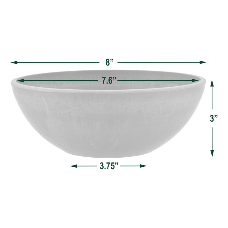 Taupe Eco-Friendly PSW 8'' Round Garden Bowl Planter