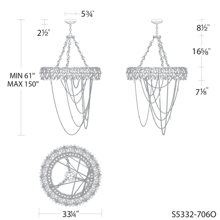 Gold Crystal LED Indoor/Outdoor Pendant Light