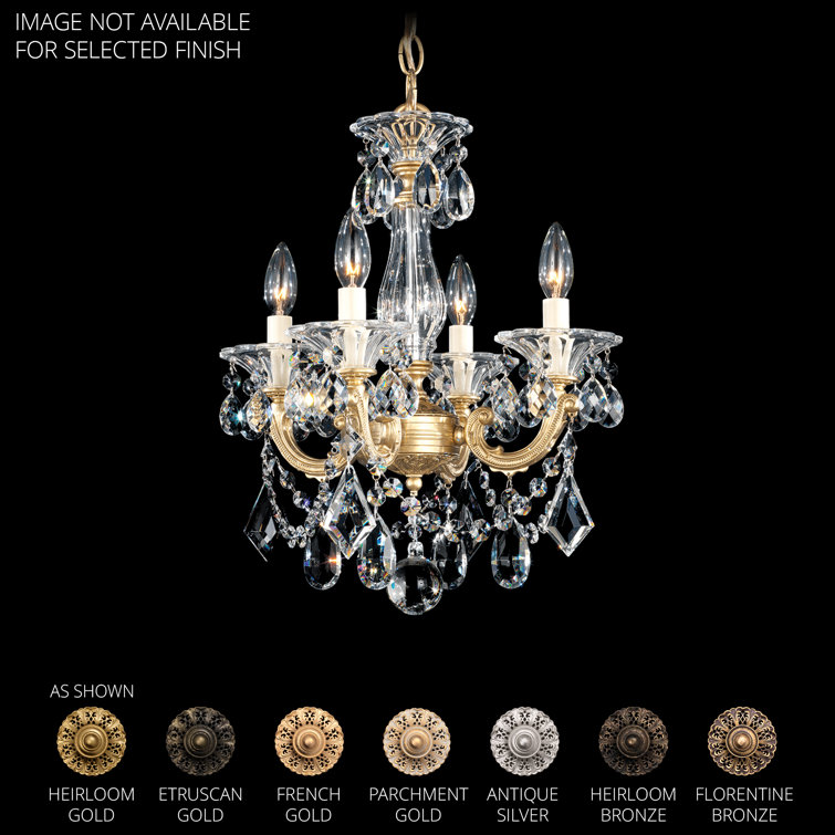 Heirloom Bronze Mini Crystal 4-Light Chandelier