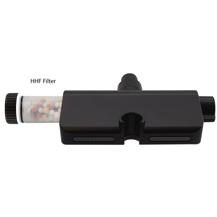 Matte Black Multi-Function Handheld Shower Head with Filter and Wall Mount
