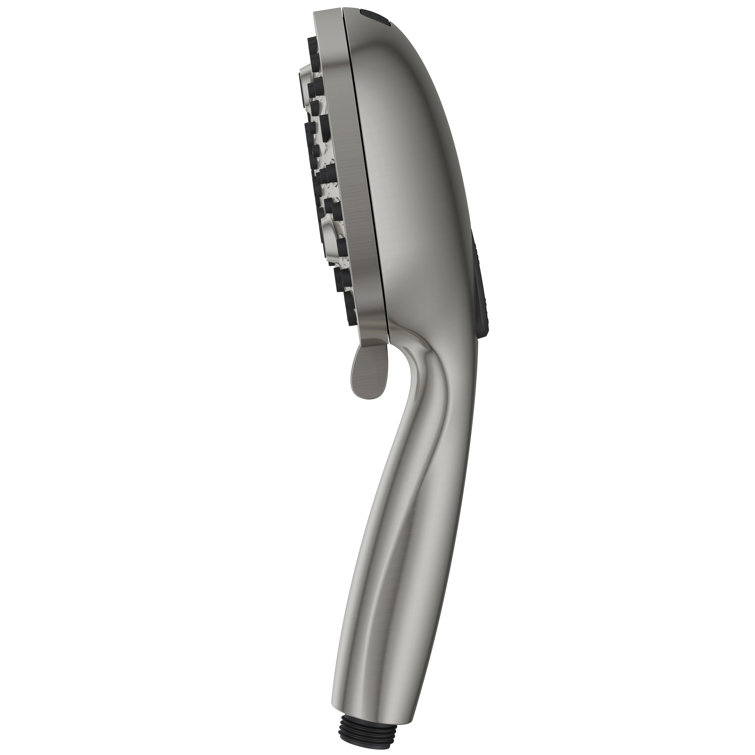 Satin Nickel Multi-Function Handheld Shower with Filter and Wall Mount