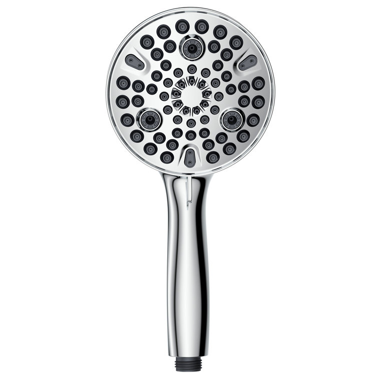 Chrome 10-Function Handheld Shower with Filter and Wall Mount