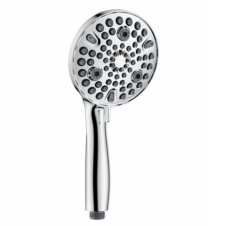Chrome 10-Function Handheld Shower with Filter and Wall Mount