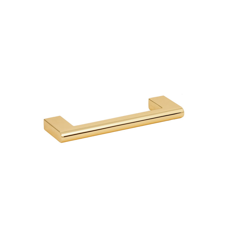 Vail Polished Gold Cylindrical Bar Pull with Mounting Hardware