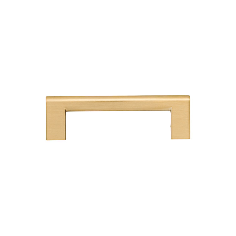 Vail Polished Gold Cylindrical Bar Pull with Mounting Hardware