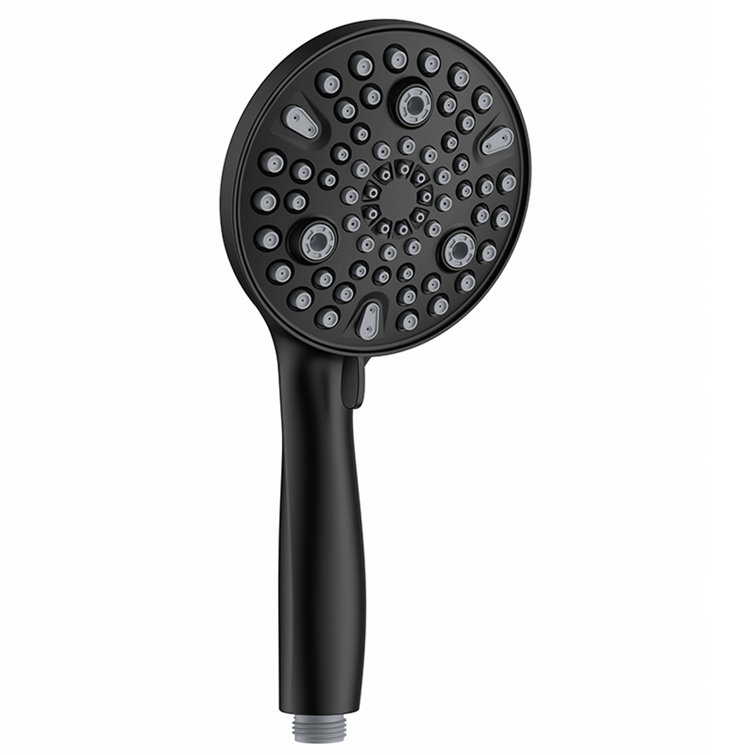 Matte Black Multi-Function Handheld Shower Head with Filter and Wall Mount