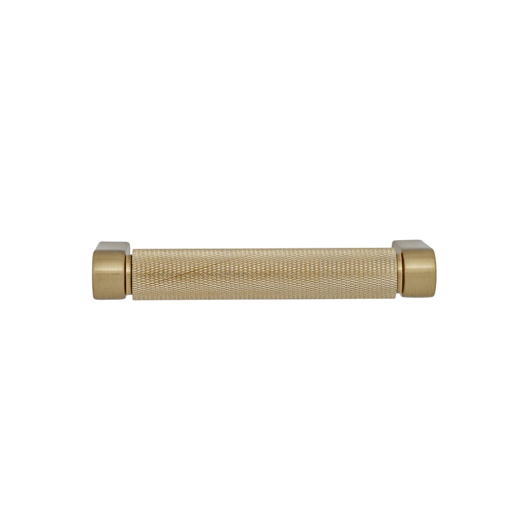 Kent Knurled 12" Satin Brass Cylindrical Bar Pull