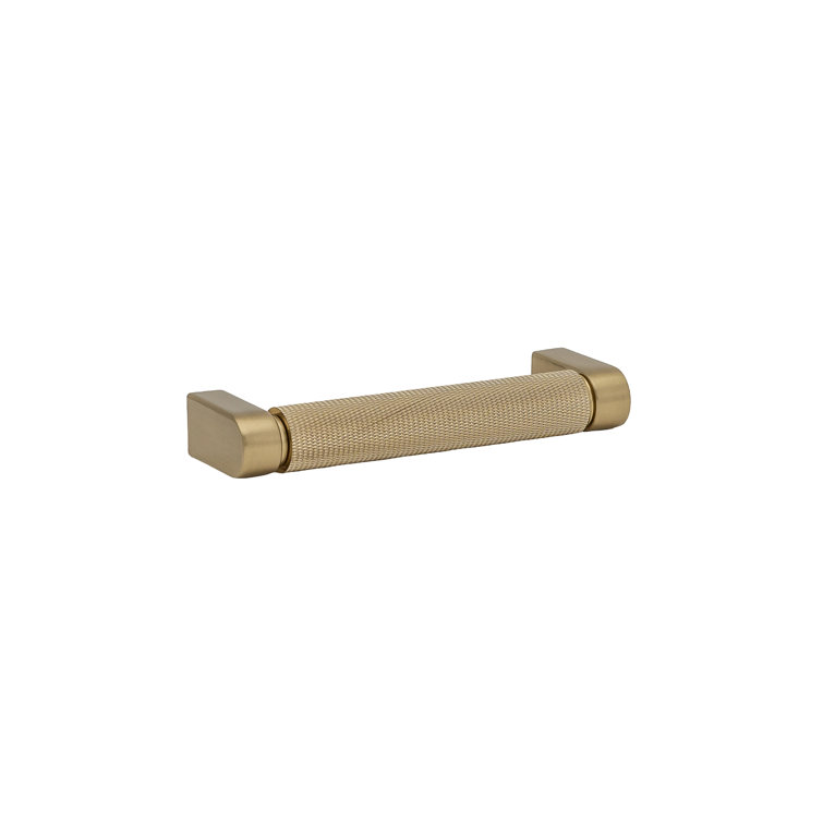 Kent Knurled 12" Satin Brass Cylindrical Bar Pull