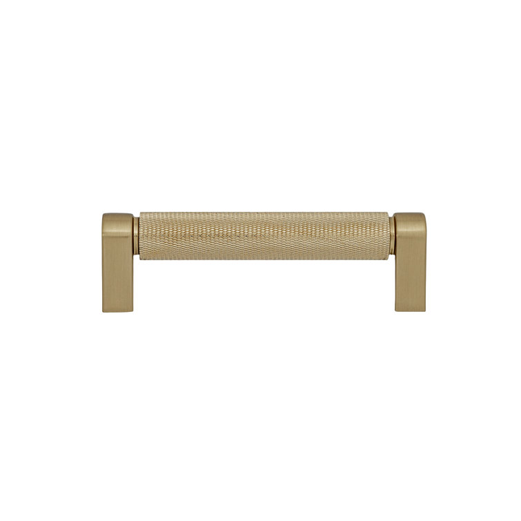 Kent Knurled Satin Brass Cylindrical Bar Handle Pull
