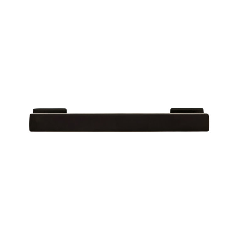 High Desert Matte Black Rectangular Bar Pull with Mounting Hardware