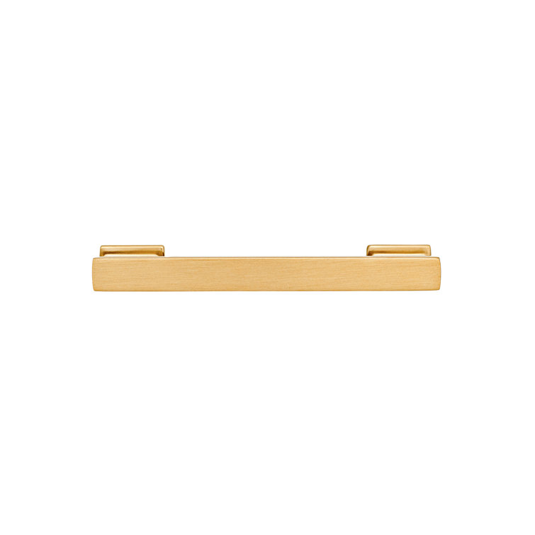 High Desert Satin Brass Rectangular Bar Pull with Mounting Hardware
