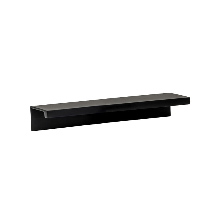 Ethan Matte Black Rectangular Finger Pull with Mounting Hardware