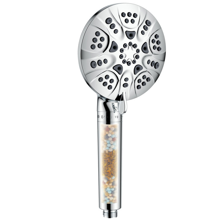 5" Polished Chrome 6-Function Filtered Handheld Shower Head