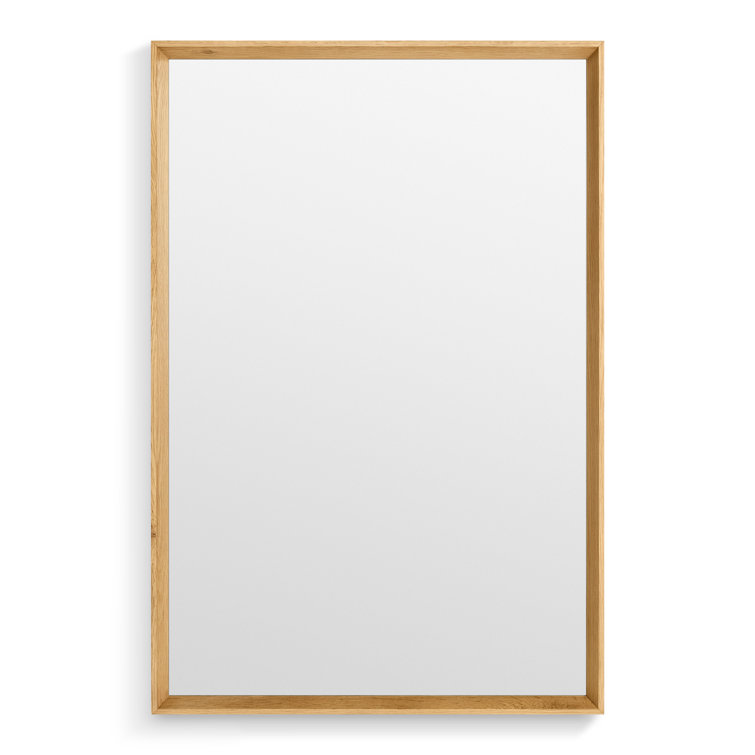 Rectangular White Oak Framed Wall Mirror