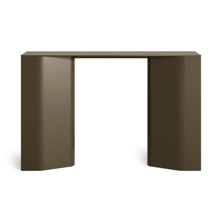 Dark Olive Powder-Coated Aluminum Console Table