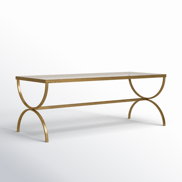 Clear Tempered Glass Top Rectangular Outdoor Coffee Table