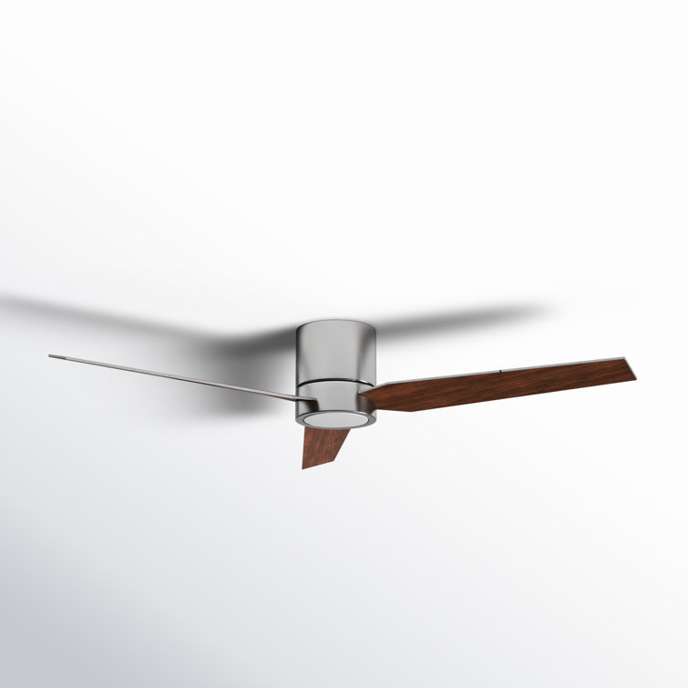 Braden 56" Brushed Nickel 3-Blade Ceiling Fan with LED Light