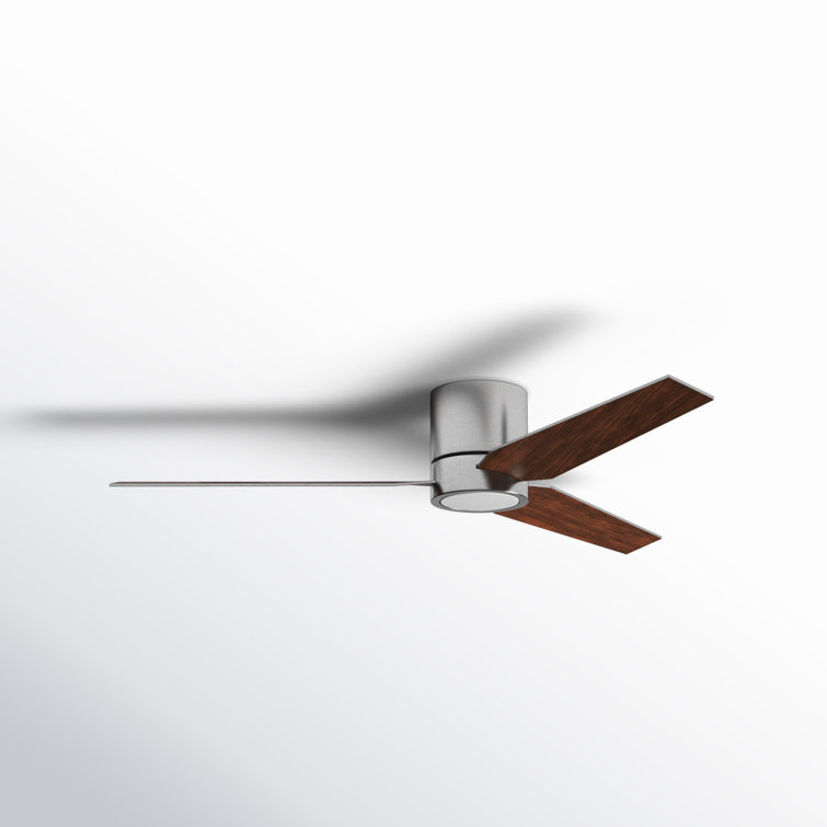 Braden 56" Brushed Nickel 3-Blade Ceiling Fan with LED Light